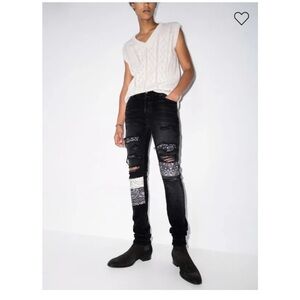 AMIRI
bandana-print skinny jeans sz 31